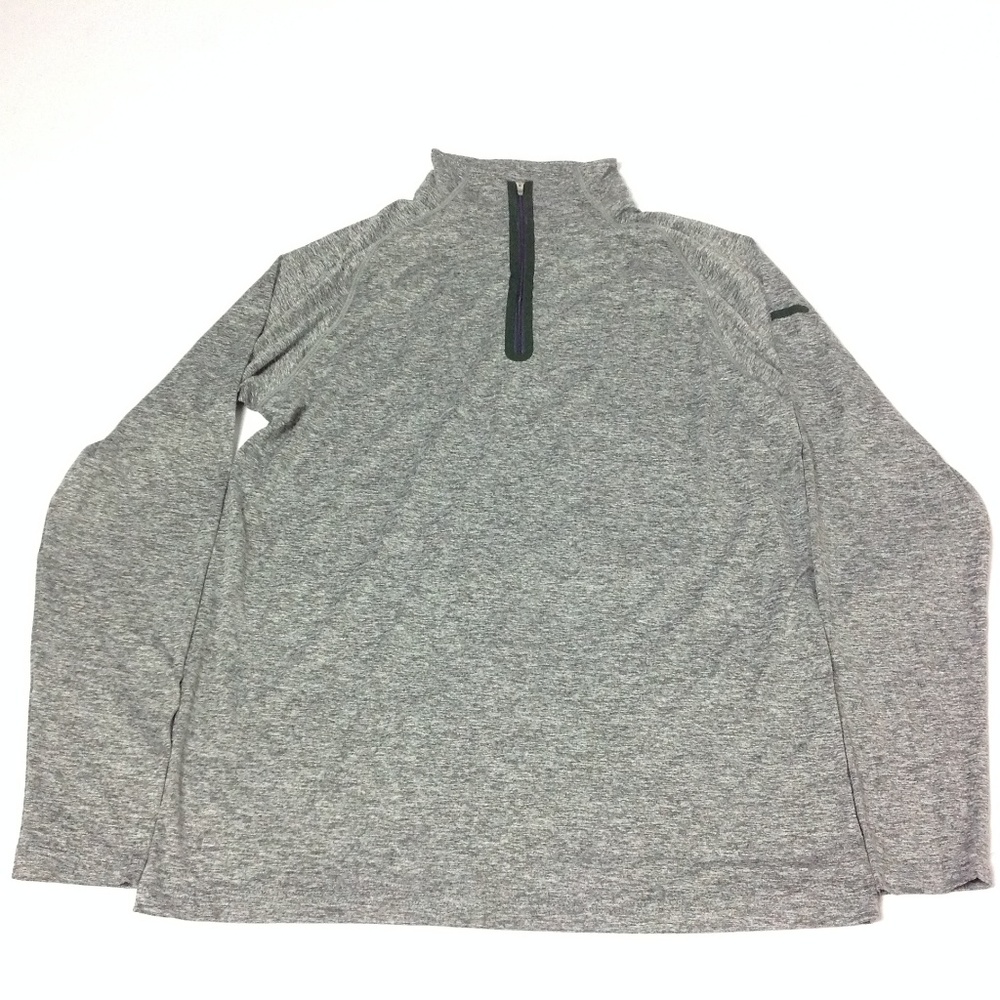 Pennant Men's Sweater Gray Size M 1/2 Zipper